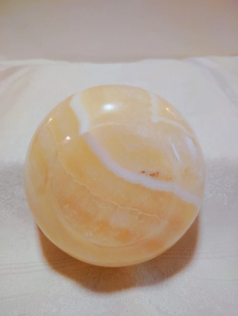 Onyx Honey White Stone Bowl 5